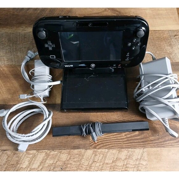 Nintendo Wii U - 32GB Black Console W/ Hookups - Tested & Working - Picture 1 of 11